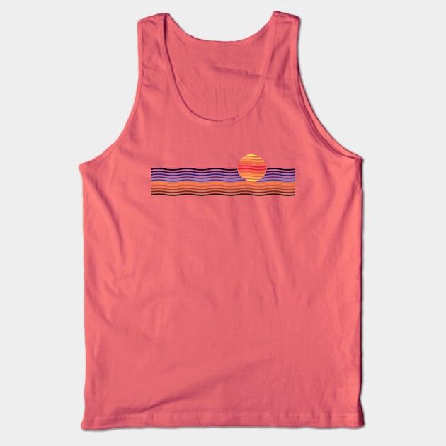 Sunset over Sea and Sand Tank Top by McNutt